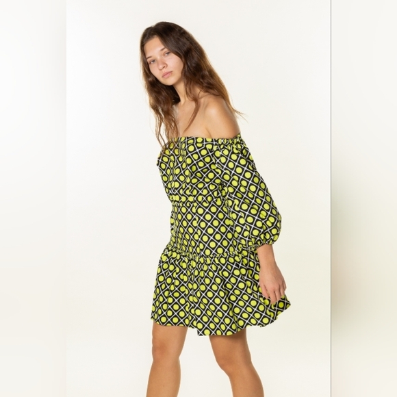 Guess Printed Off-Shoulder Dress - Picture 6 of 7